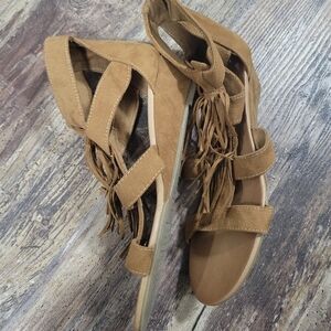 AMERICA EAGLE SUEDE FRINGE SANDAL 7 Festival Concert Summer